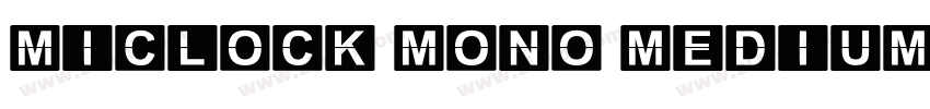 MiClock Mono Medium字体转换
